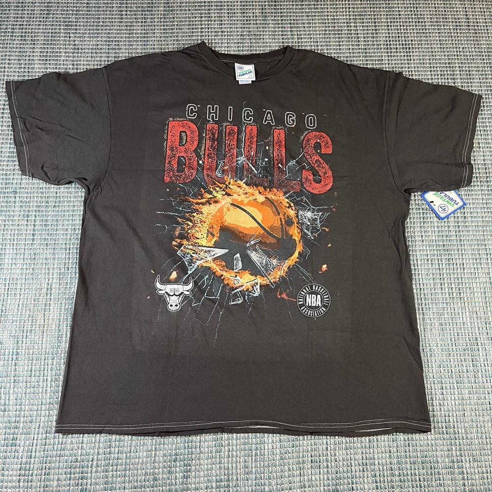 47 Brand Vintage Tubular Chicago Bulls NBA Mens Sz 2XL New‎